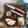 Opinel Olive Cheese Knife & Fork Set