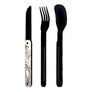 Akinod Straight Magnetic Cutlery (Black Mirror Finish)