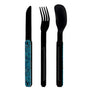 Akinod Straight Magnetic Cutlery (Black Mirror Finish)