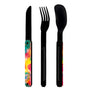 Akinod Straight Magnetic Cutlery (Black Mirror Finish)