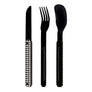 Akinod Straight Magnetic Cutlery (Black Mirror Finish)