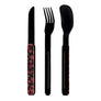 Akinod Straight Magnetic Cutlery (Black Mirror Finish)