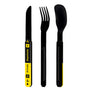 Akinod Straight Magnetic Cutlery (Black Mirror Finish)
