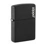 Zippo Classic Black Matte Lighter with Zippo Logo