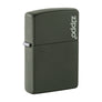 Zippo Classic Green Matte Lighter with Zippo Logo