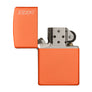 Zippo Classic Orange Matte Lighter with Zippo Logo