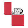 Zippo Classic Red Matte Lighter with Zippo Logo