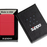 Zippo Classic Red Matte Lighter with Zippo Logo