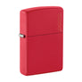 Zippo Classic Red Matte Lighter with Zippo Logo