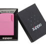 Zippo Classic Pink Matte Lighter with Zippo Logo