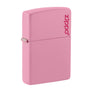 Zippo Classic Pink Matte Lighter with Zippo Logo