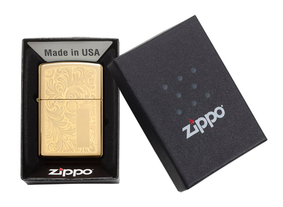 Zippo Venetian Lighter - High Polish Brass
