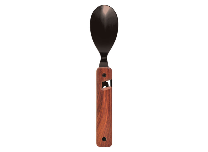 Akinod Multifunction Magnetic Cutlery (Black Mirror Finish) - Coral Wood