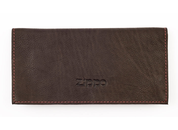 Zippo Leather Tri-Fold Tobacco Pouch - Mocha
