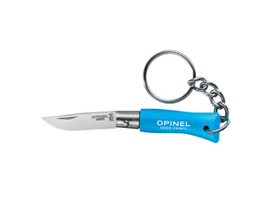 Opinel No.2 Colorama Non Locking Keyring Knife - Cyan Blue