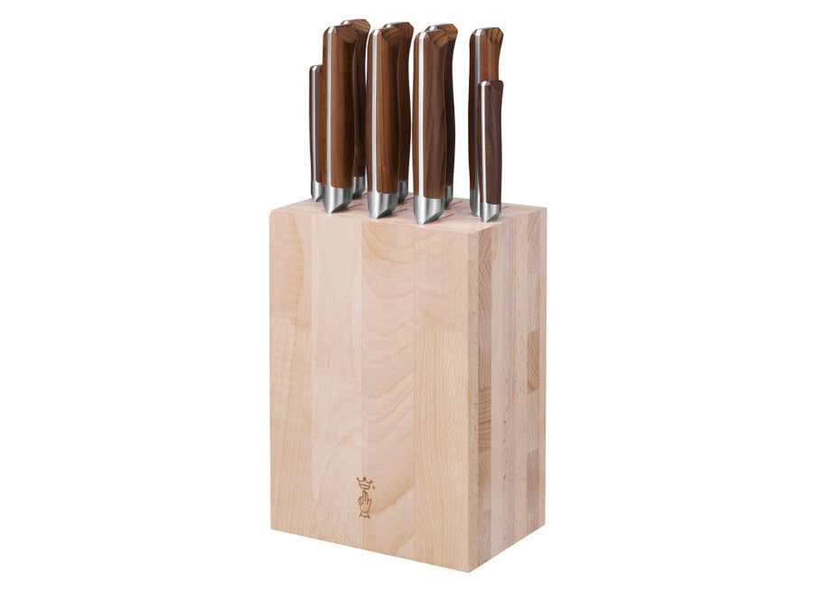 Opinel Beechwood Kitchen Knife Block - Holds 9 Knives