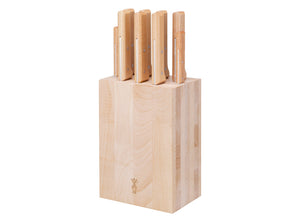 Opinel Beechwood Kitchen Knife Block - Holds 9 Knives