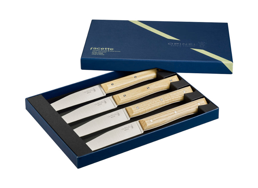 Opinel Facette 4pc Table Knife Box Set - Ash