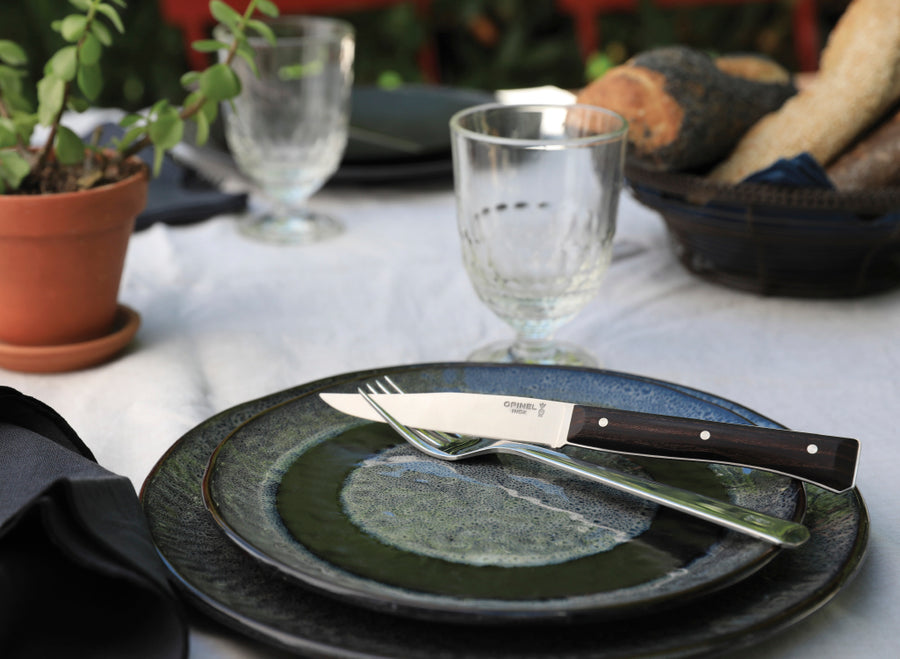 Opinel Set of 4 Dark Ash Facette Table Knives