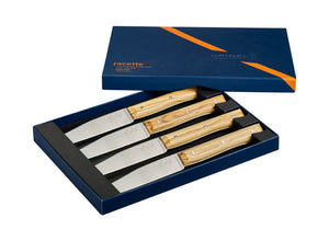 Opinel Facette 4pc Table Knife Box Set - Olive