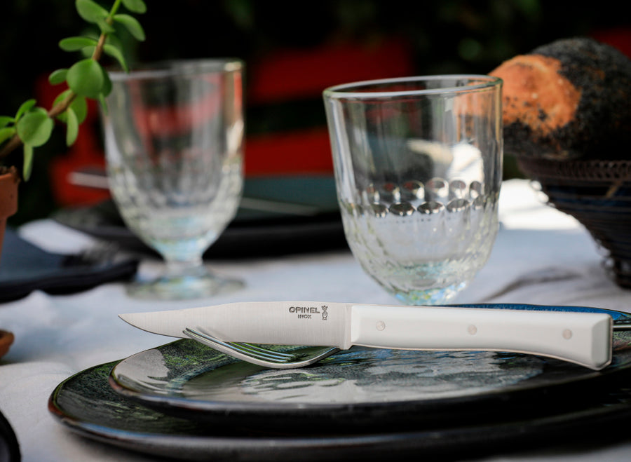 Opinel Set of 4 White VittEr® Facette Table Knives