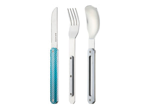 Akinod Straight Magnetic Cutlery (Mirror Finish) - Blue Mosaic