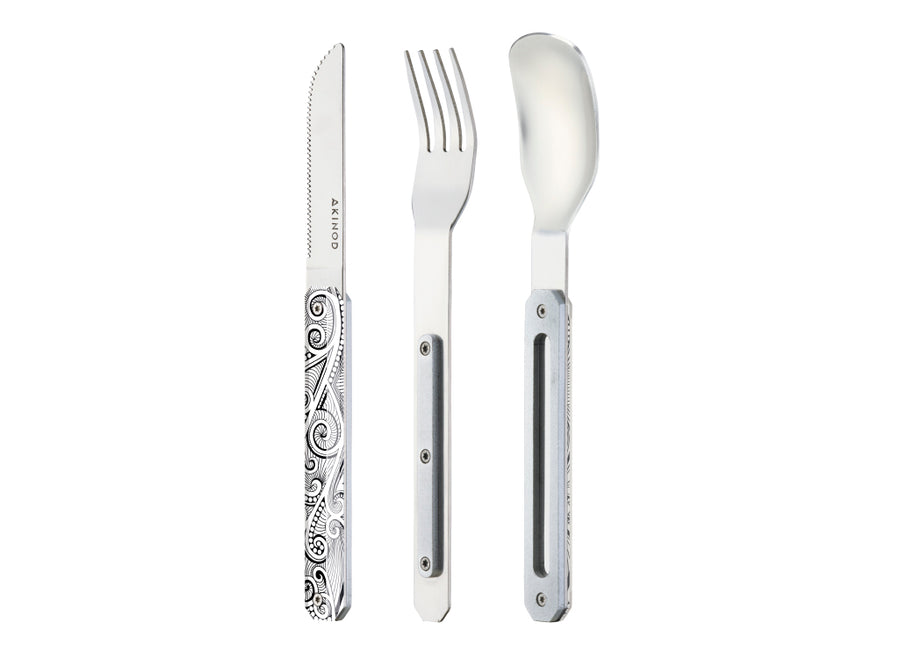 Akinod Straight Magnetic Cutlery (Mirror Finish) - Arabesques