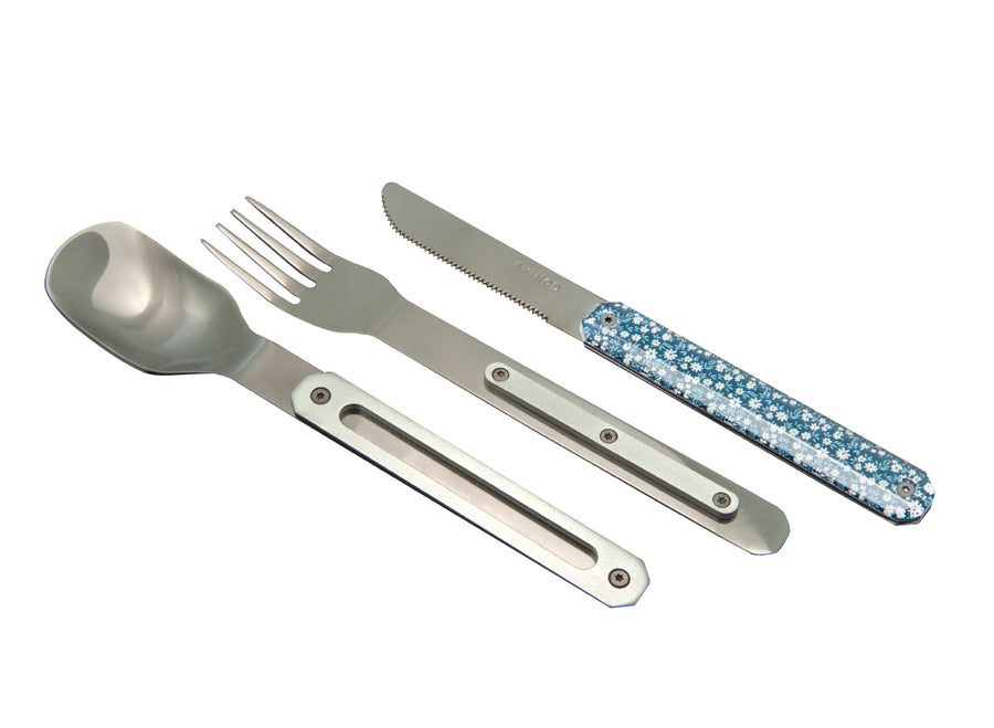 Akinod Straight Magnetic Cutlery (Mirror Finish) - Night Garden