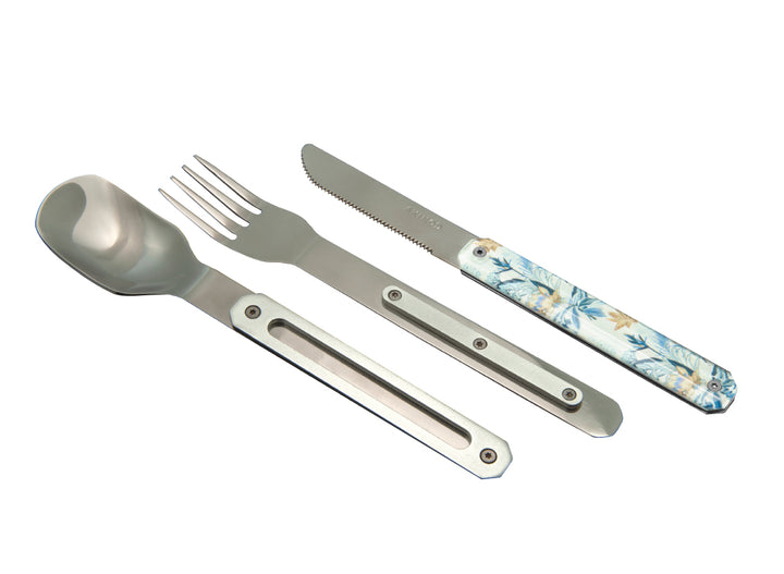 Akinod Straight Magnetic Cutlery (Mirror Finish) - Persian Bouquet