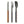 Akinod Straight Magnetic Cutlery (Grey Titanium Finish)