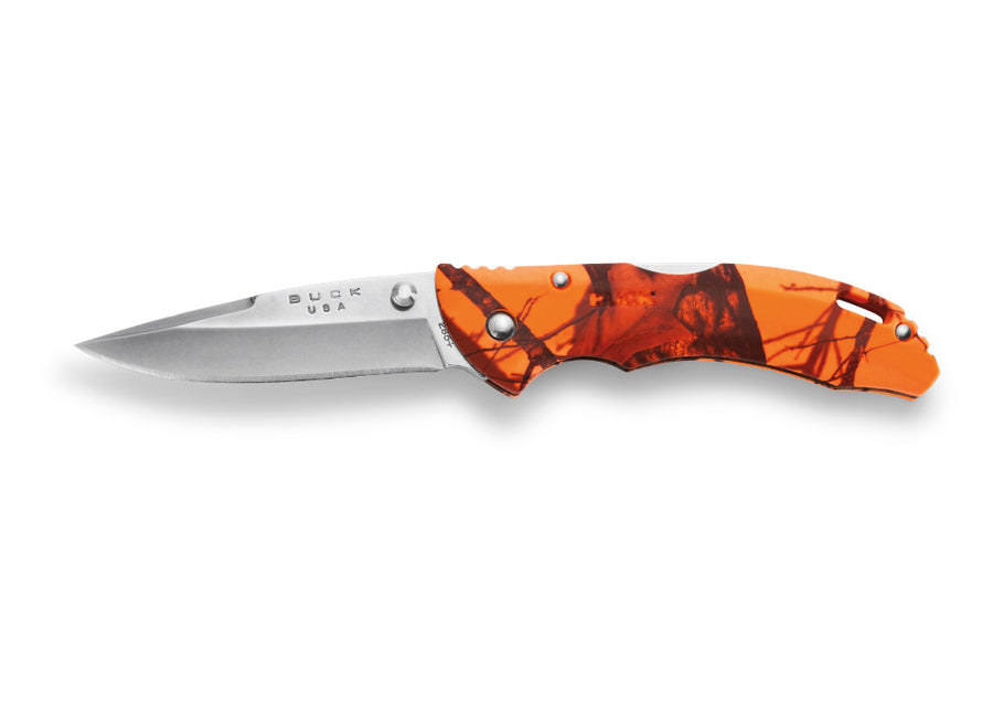 Buck Bantam BLW Knife - Mossy Oak Blaze Orange Camo