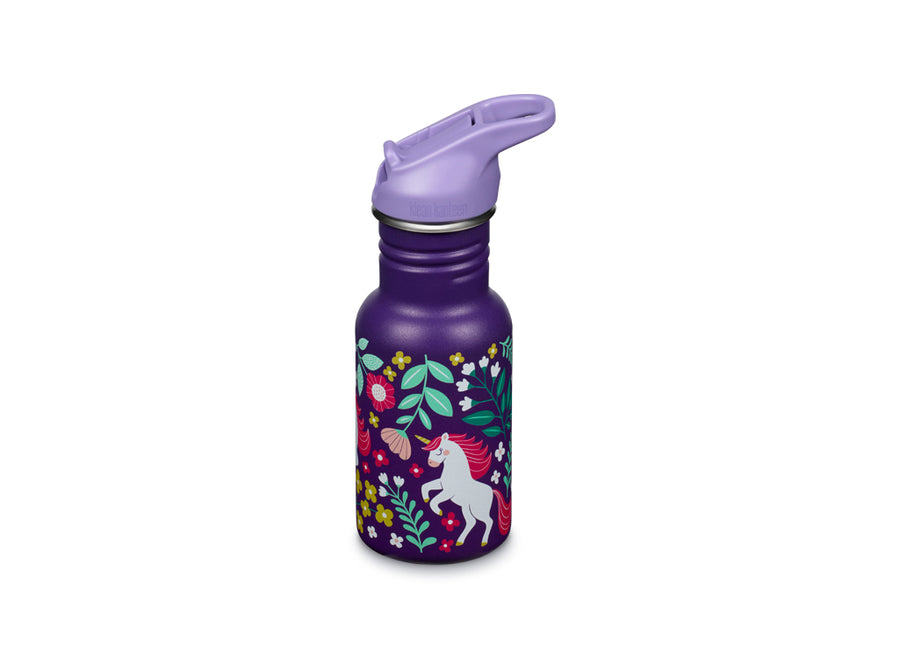 Klean Kanteen 355ml Classic Kid's Water Bottle with Flip Seal Sport Cap