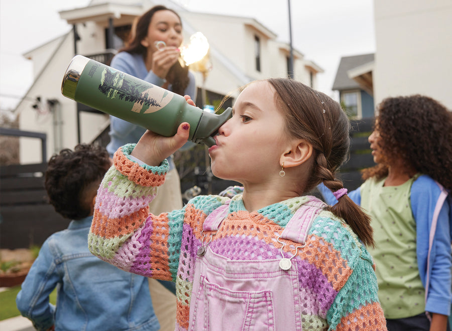 Klean Kanteen 355ml Classic Kid's Insulated Water Bottle with Flip Seal Sport Cap