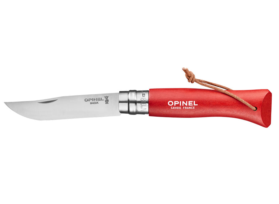 Opinel No.8 Colorama Trekking Knife - Red