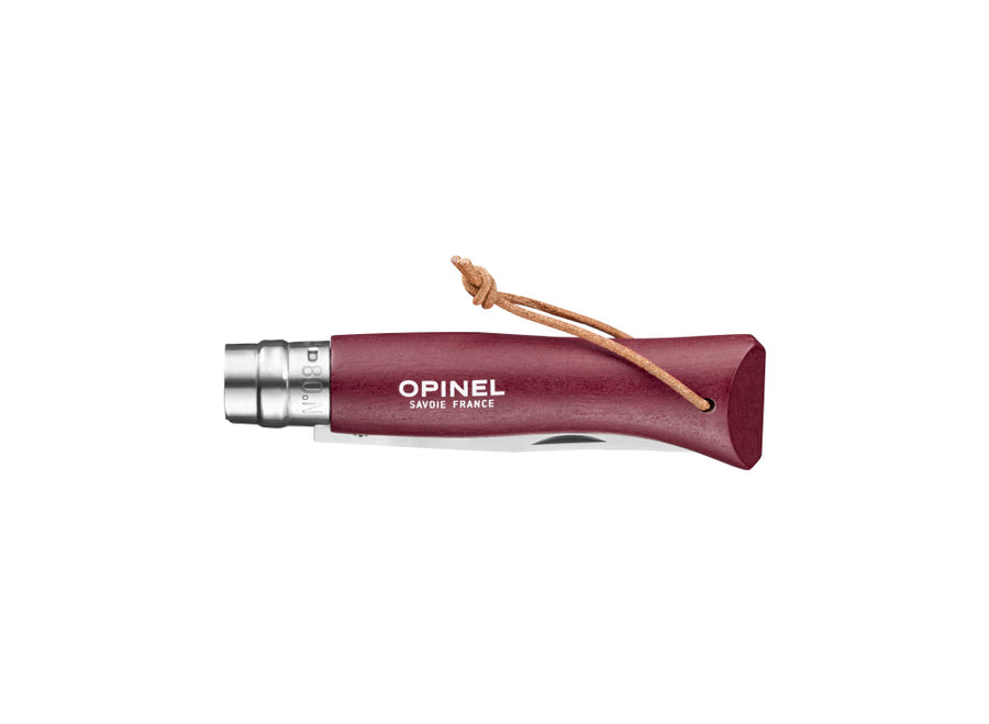 Opinel No.8 Colorama Trekking Knife - Burgundy