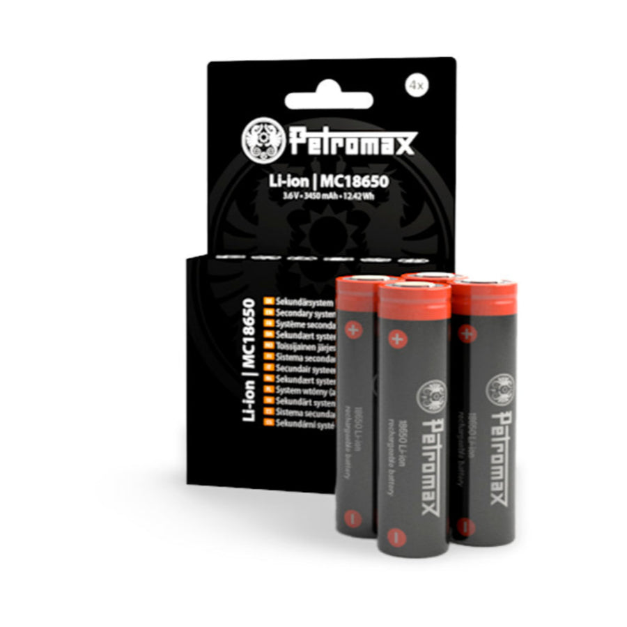 Petromax 18650 Li-ion Rechargeable Batteries 4-Pack