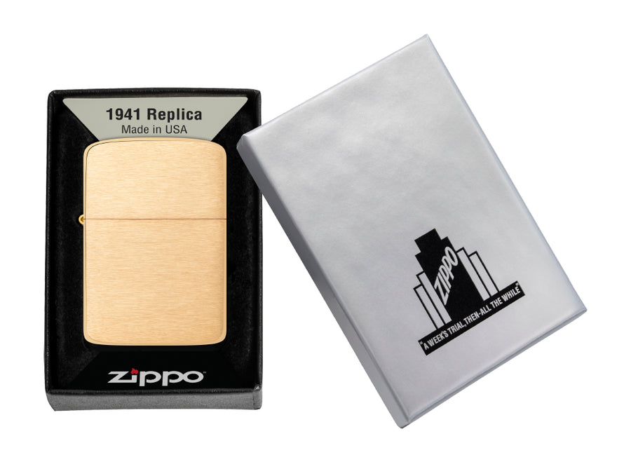 Zippo 1941 Replica Lighter - Brushed Brass