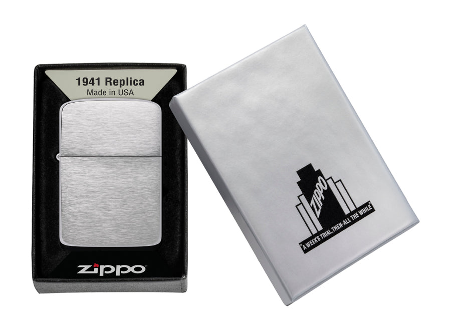 Zippo 1941 Replica Lighter - Brushed Chrome