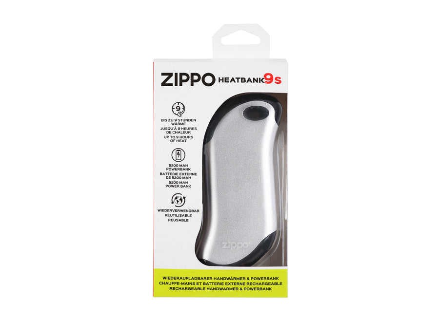 Zippo HeatBank 9s Rechargeable Hand Warmer - Silver