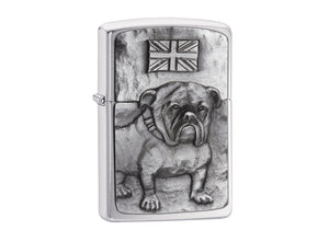 Zippo Bulldog Lighter - Brushed Chrome