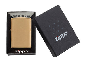 Zippo Lighter - Brushed Brass