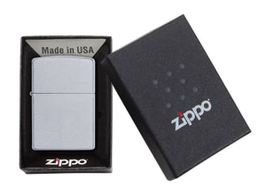 Zippo Lighter - Satin Chrome