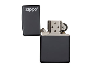 Zippo Logo Lighter - Black Matte