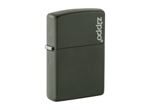 Zippo Logo Lighter - Green Matte