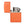 Zippo Classic Orange Matte Lighter with Zippo Logo