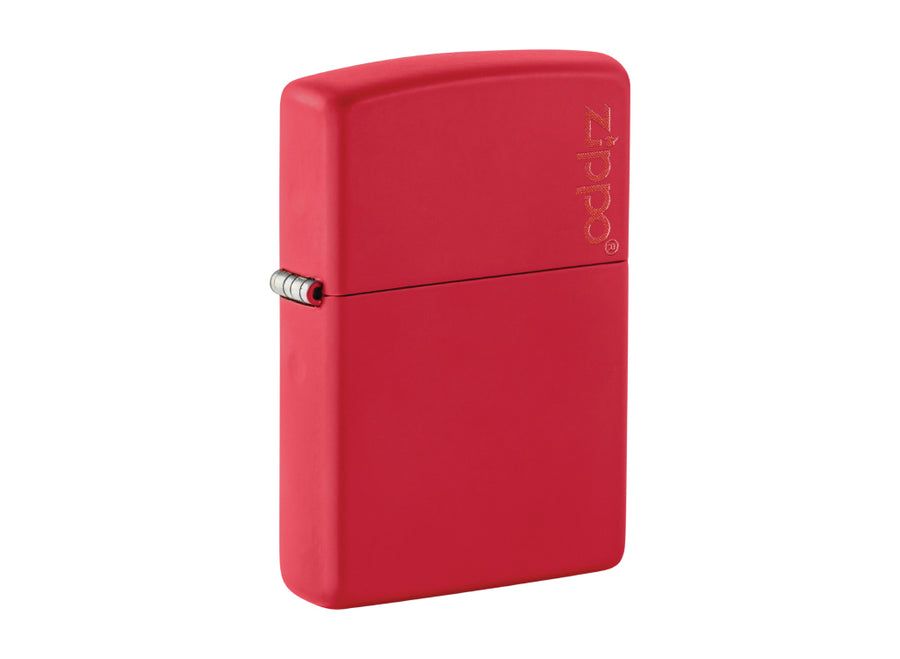 Zippo Logo Lighter - Red Matte