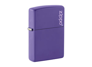 Zippo Classic Purple Matte Lighter with Zippo Logo