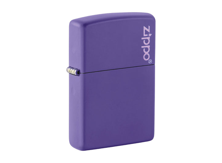 Zippo Classic Purple Matte Lighter with Zippo Logo