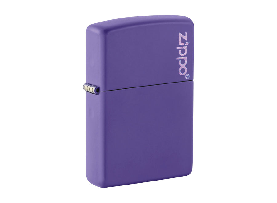 Zippo Classic Purple Matte Lighter with Zippo Logo