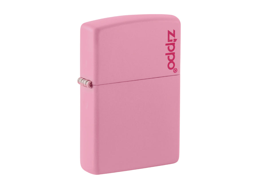 Zippo Logo Lighter - Pink Matte